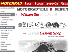 Tablet Screenshot of motorrad-teile-reifen.de